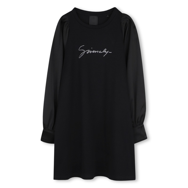 Abito con maniche in raso GIVENCHY 
                        BAMBINA