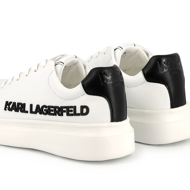 Sneakers in pelle con lacci KARL LAGERFELD KIDS 
                        UNISEX