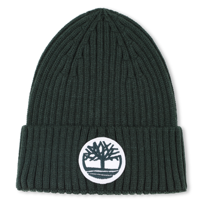 Cappello badge lavorato a maglia con logo TIMBERLAND RAGAZZO