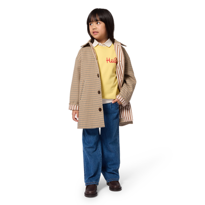 Cappotto lungo a quadri KIDS AROUND BAMBINA