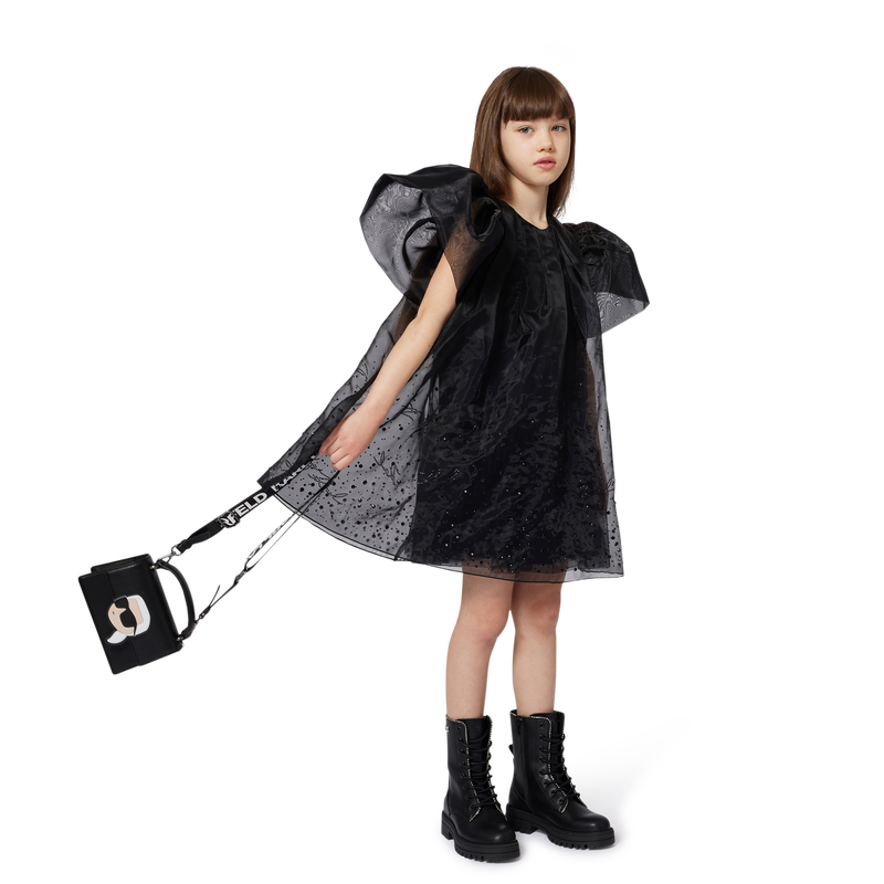 Borsa a mano in tessuto spalmato a grana fine KARL LAGERFELD KIDS 
                        BAMBINA