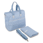 Borsa per pannolini trapuntata in popeline stampat, BLU CIELO, hi-res