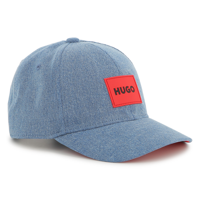 Cappellino in jeans di cotone HUGO RAGAZZO