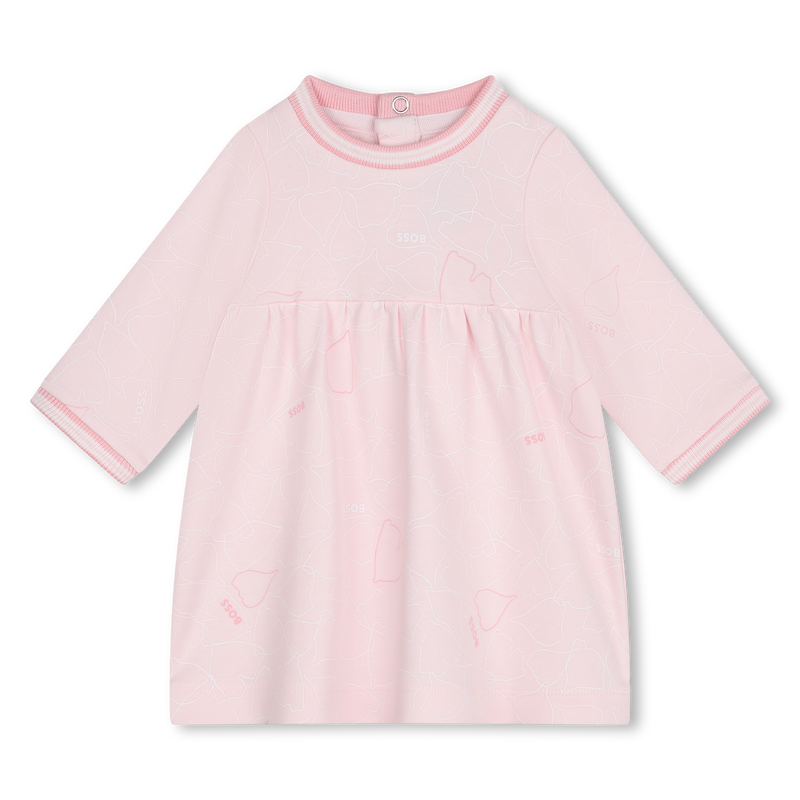 Abito bordi a costine rigate BOSS 
                        BAMBINA