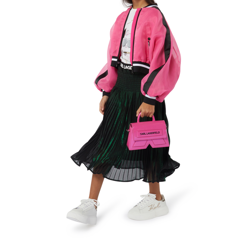 Gonna midi a pieghe cangianti KARL LAGERFELD KIDS 
                        BAMBINA