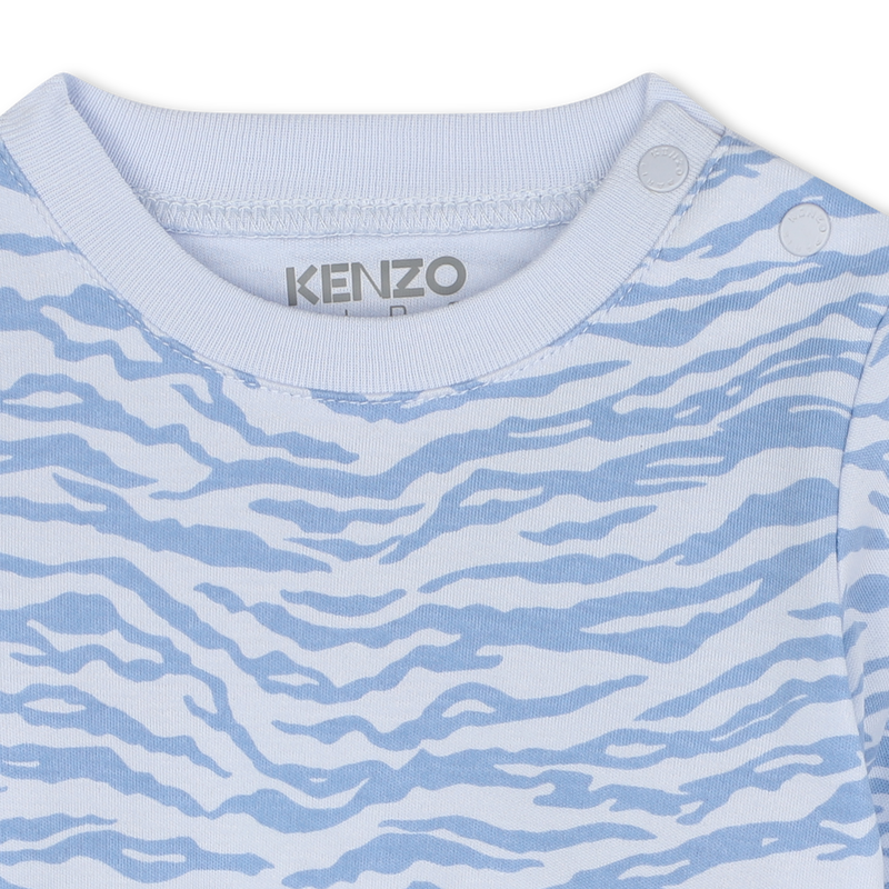 T-shirt e salopette in cotone KENZO KIDS 
                        RAGAZZO