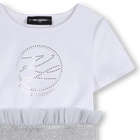 Abito bi-materiale manica corta KARL LAGERFELD KIDS 
                    BAMBINA