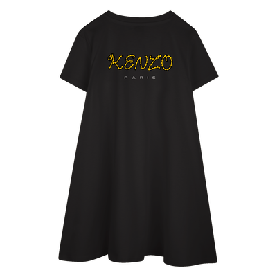 Vestito svasato con badge KENZO KIDS BAMBINA