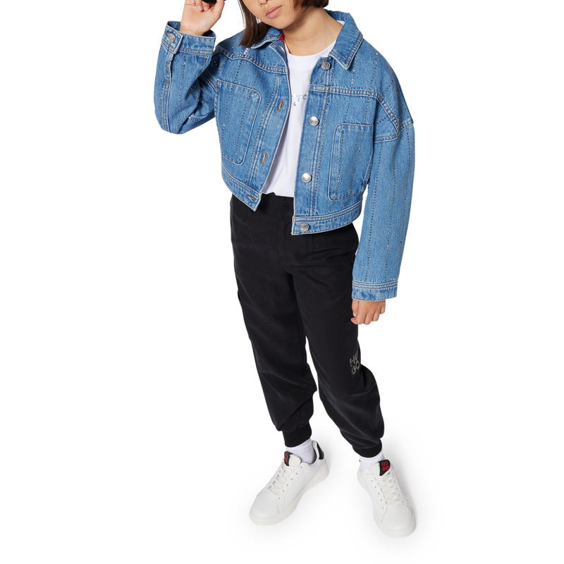 Giacca di jeans a righe HUGO 
                        BAMBINA