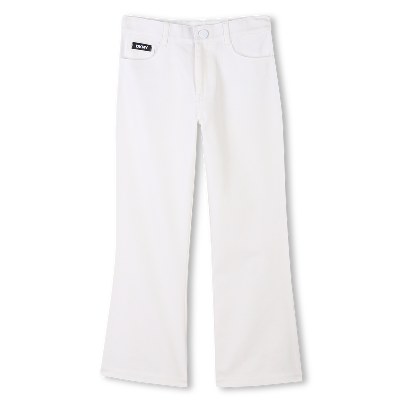 Pantaloni in cotone e lino DKNY 
                        BAMBINA