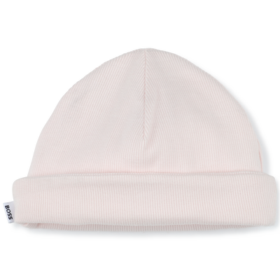 Cappello a coste con risvolto BOSS BAMBINA