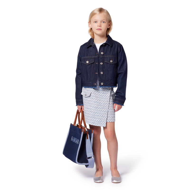 Giacca Corta Giacche Jeans Bambina Giacca Jeans Bianca Corta
