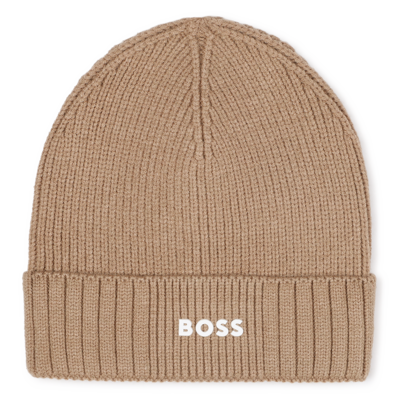 Cappello lavorato a maglia con logo BOSS 
                        RAGAZZO