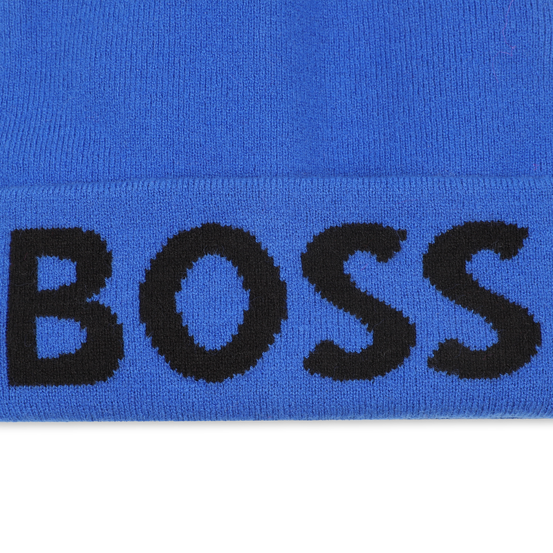 Berretto lavorato a maglia con revers BOSS 
                        RAGAZZO