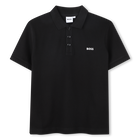 Polo in cotone con logo BOSS 
                    RAGAZZO