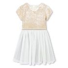 Vestito bi-materiale BILLIEBLUSH 
                    BAMBINA