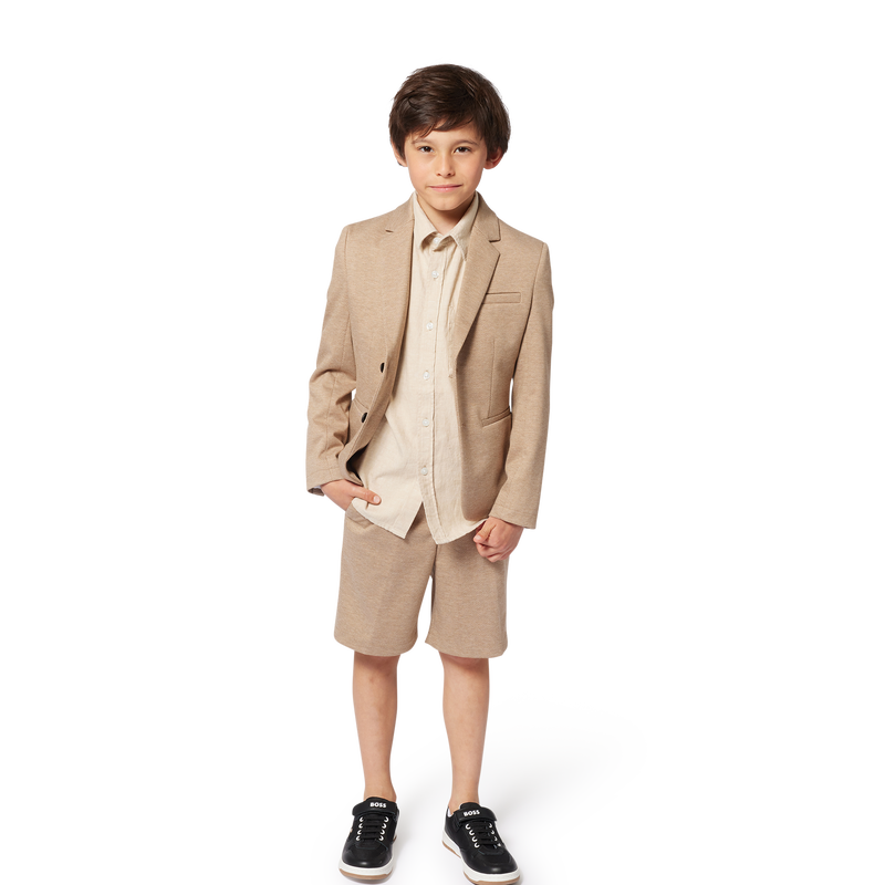 Bermuda in lino e cotone BOSS 
                        RAGAZZO