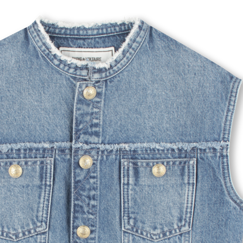 Giacca di jeans senza maniche