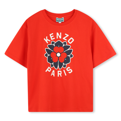 T-shirt con stampa e logo KENZO KIDS BAMBINA
