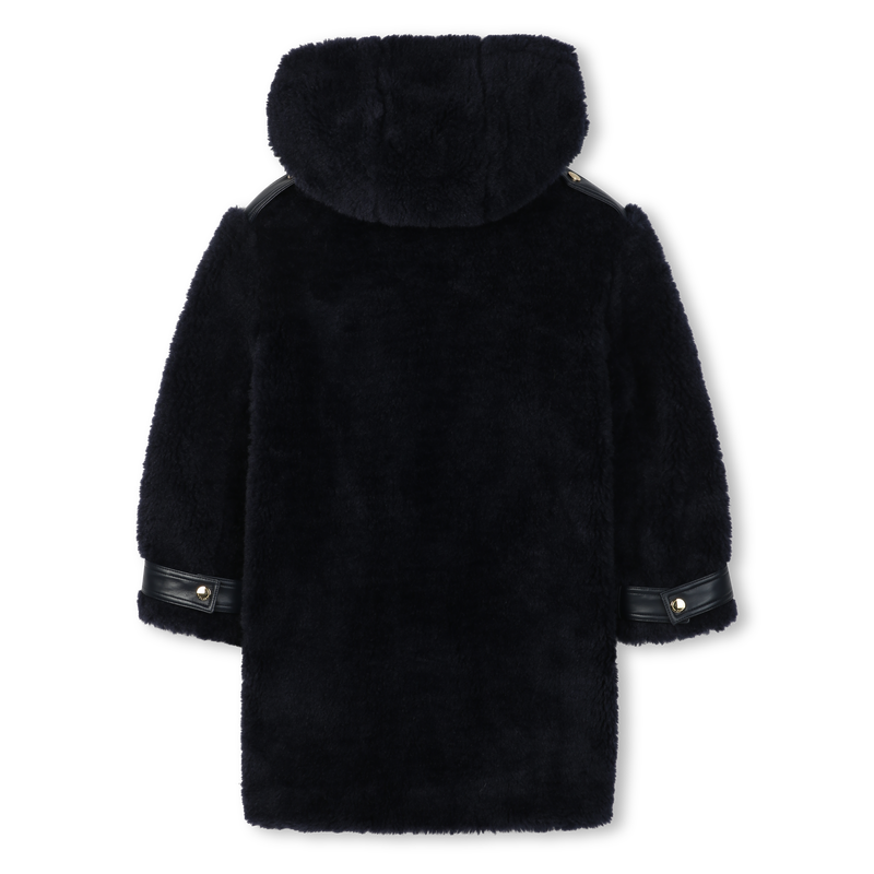 Hooded coat in sheepskin fleece CHLOE 
                        BAMBINA