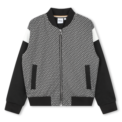 Cardigan con zip bicolore BOSS BAMBINA