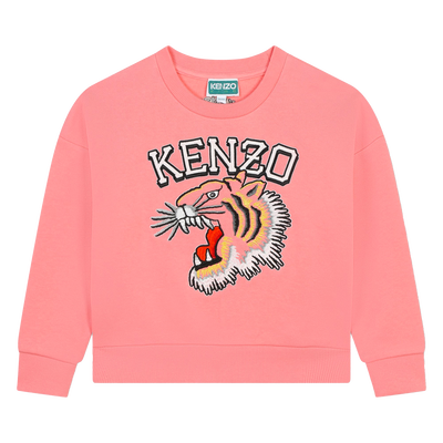 Felpa ricamata in cotone KENZO KIDS BAMBINA