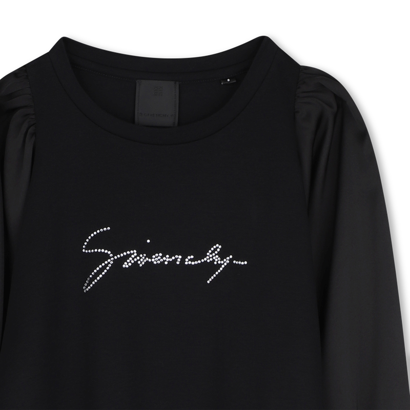 Abito con maniche in raso GIVENCHY 
                        BAMBINA