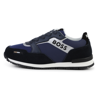Sneakers stringate misto pelle BOSS RAGAZZO