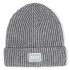 Cappello lavorato a maglia con distintivo BOSS 
                    RAGAZZO