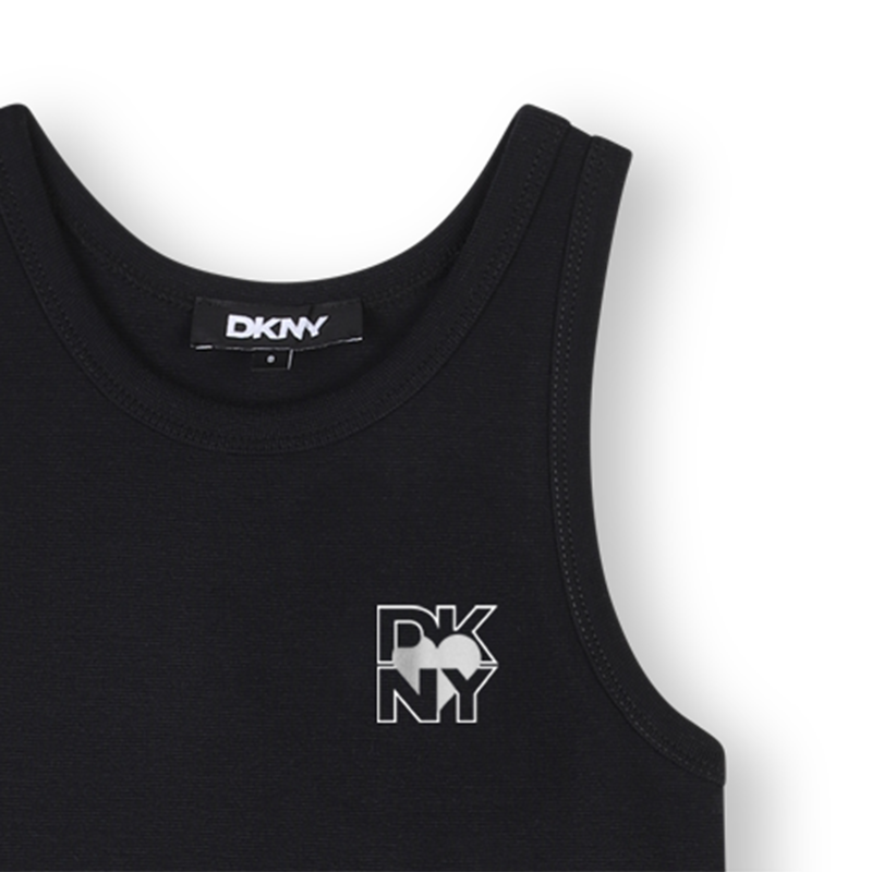 Vestito canottiera in cotone DKNY 
                        BAMBINA