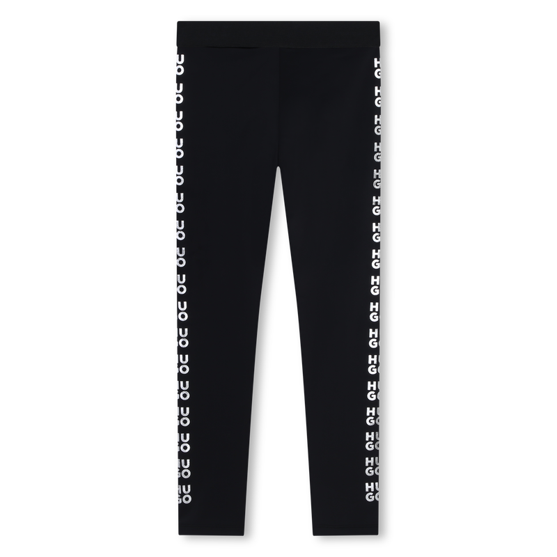 Leggings glitter con logo HUGO 
                        BAMBINA