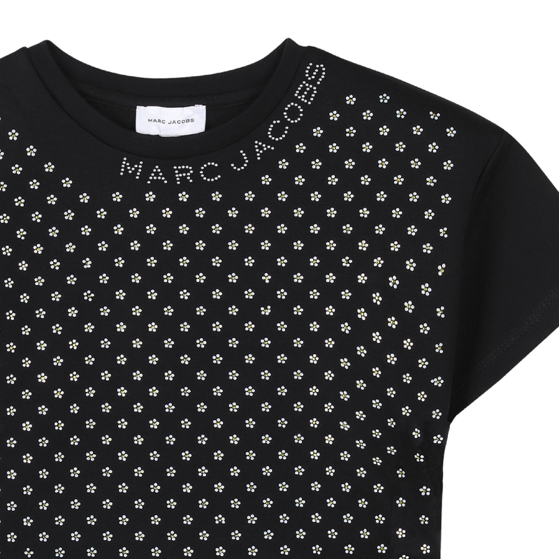 Top in cotone con strass MARC JACOBS 
                        BAMBINA