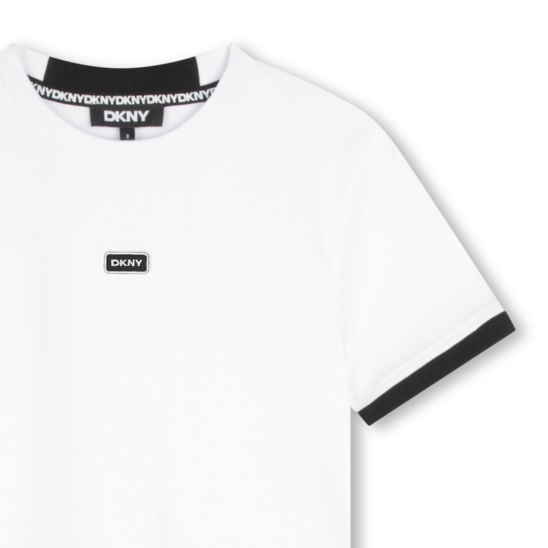 T-shirt bicolore in cotone DKNY 
                        UNISEX