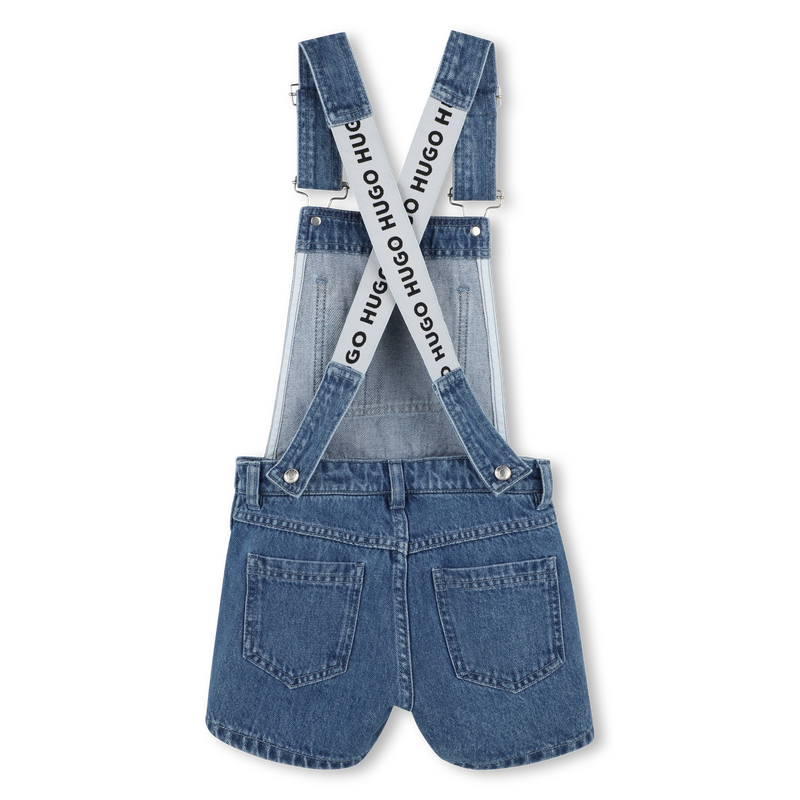 Salopette corta in jeans HUGO 
                        BAMBINA