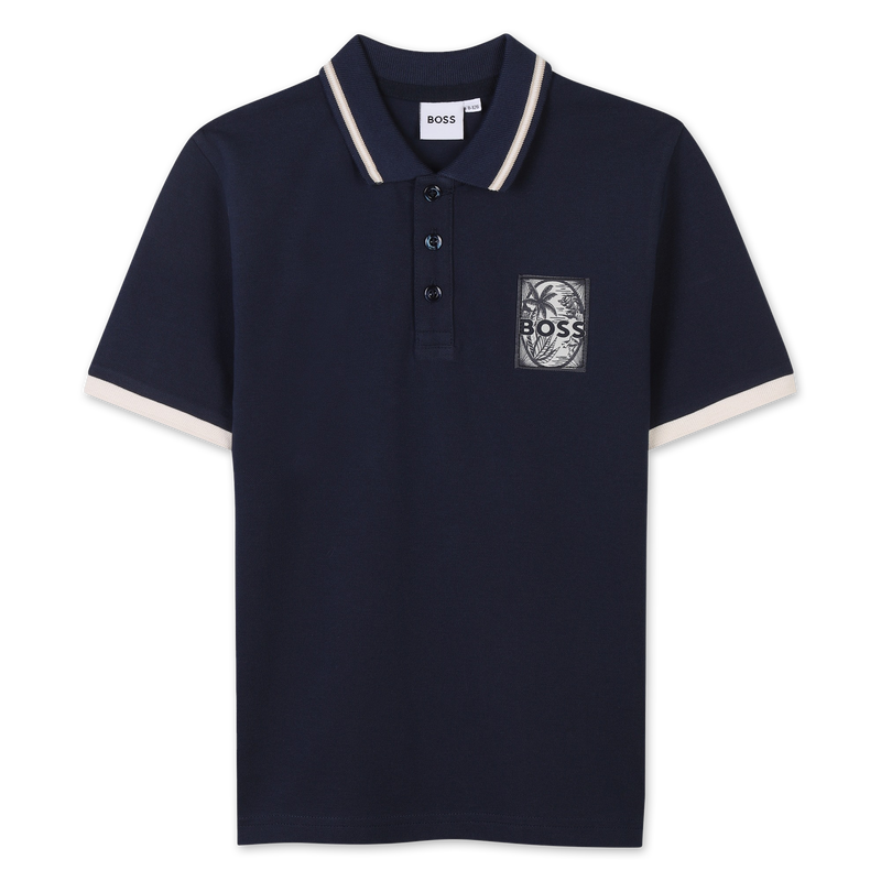 Polo con etichetta sul petto BOSS 
                        RAGAZZO