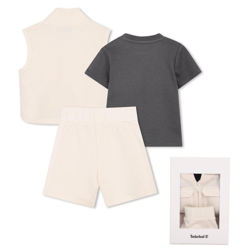 COMPLETO CARDIGAN, T-SHIRT E PANTALONCINI TIMBERLAND 
                        RAGAZZO