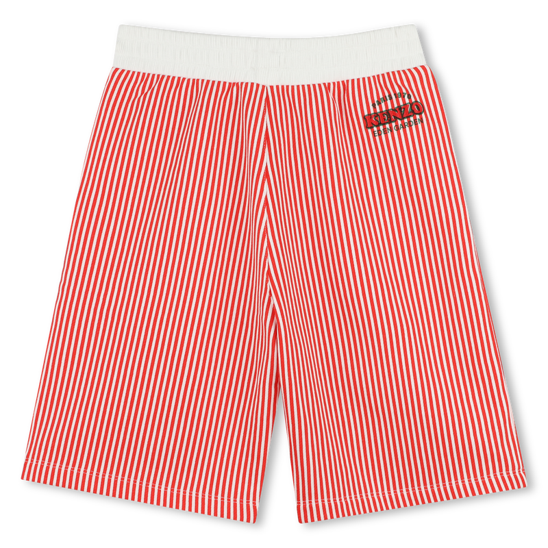 Bermuda in cotone a righe KENZO KIDS 
                        RAGAZZO