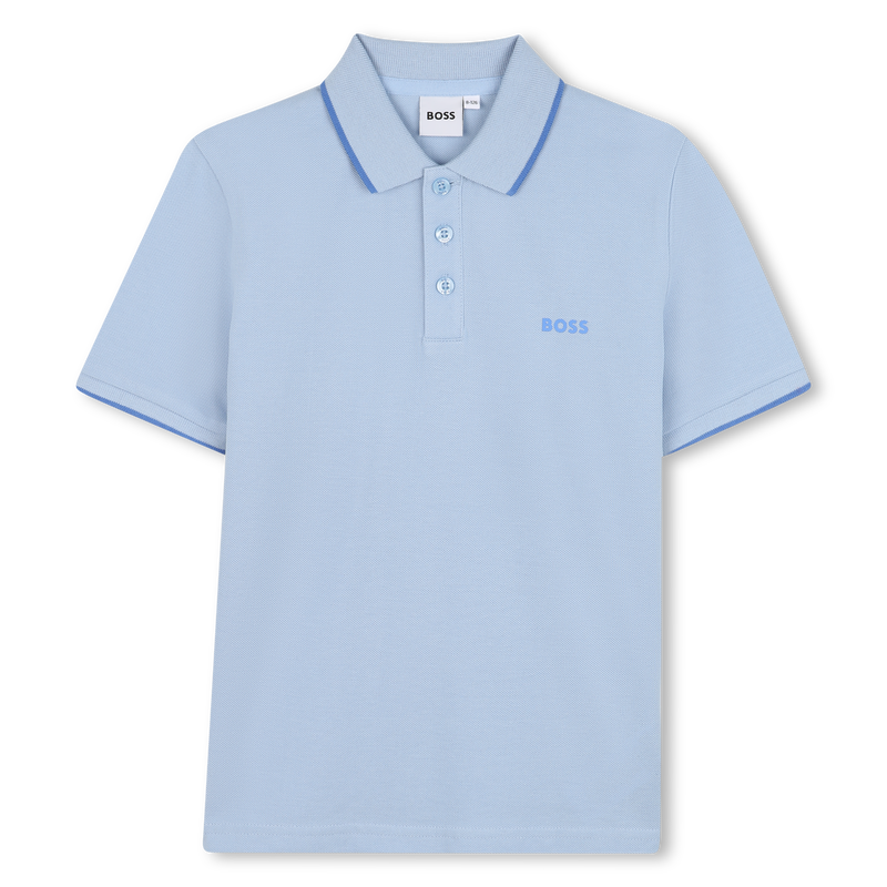 Polo tinta unita piqu&eacute; cotone BOSS 
                        RAGAZZO