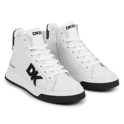 Lace-Up Leather Sneakers DKNY UNISEX