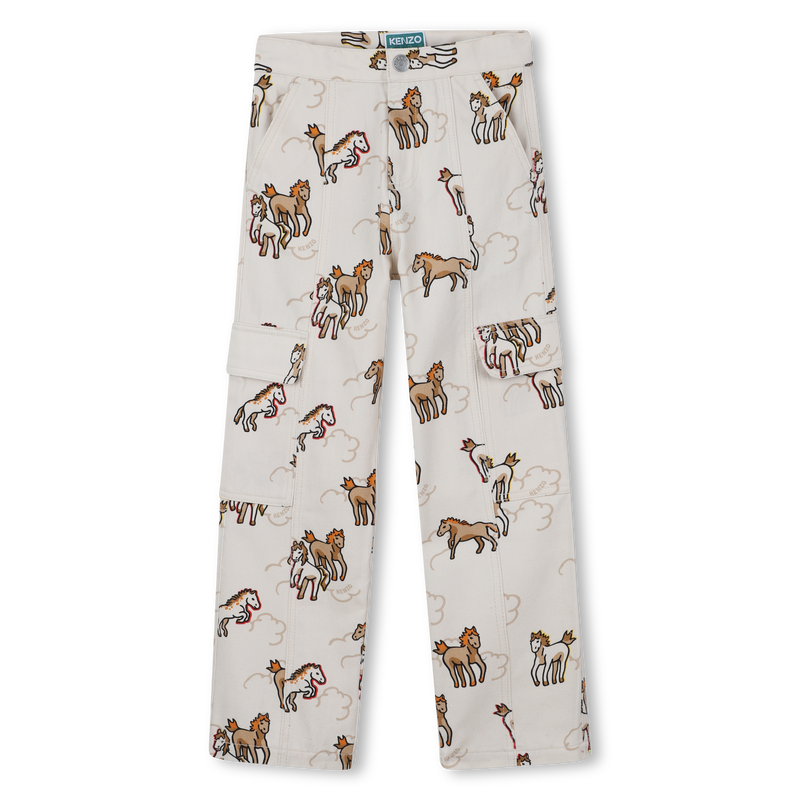 PANTALONI DAL TAGLIO DRITTO KENZO KIDS 
                        UNISEX
