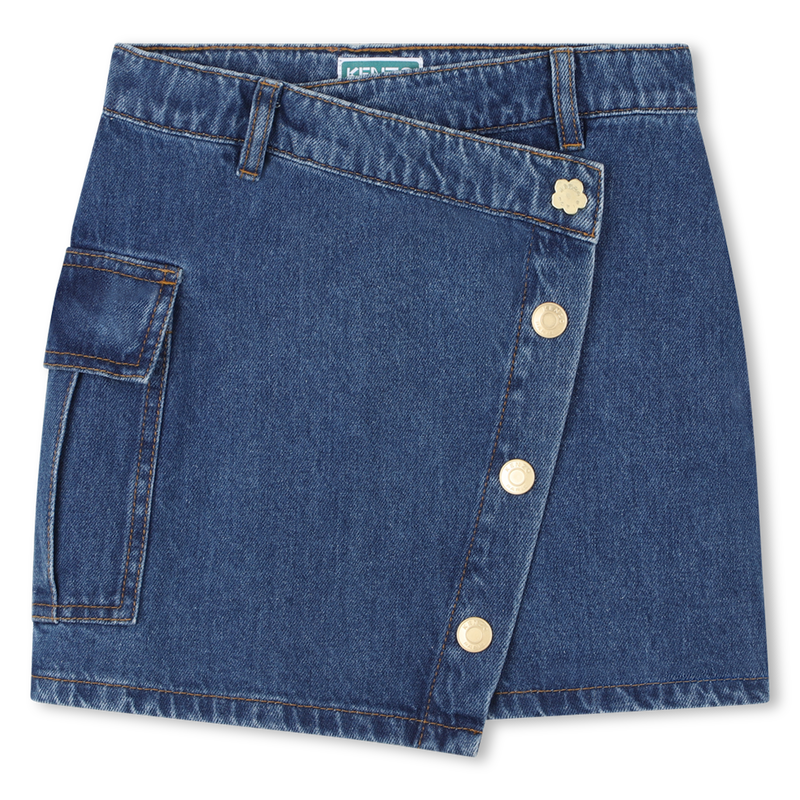Gonna in denim asimmetrica KENZO KIDS 
                        BAMBINA