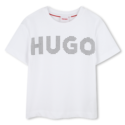 T-shirt cotone logo borchiato HUGO BAMBINA