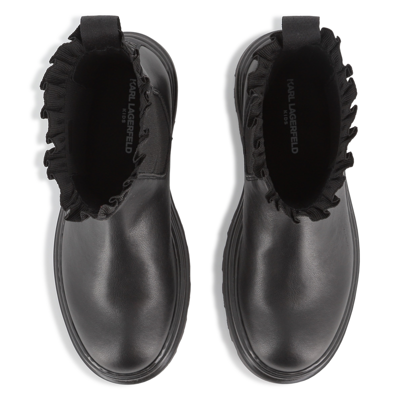 Stivaletto Chelsea in pelle di vacchetta KARL LAGERFELD KIDS 
                        BAMBINA
