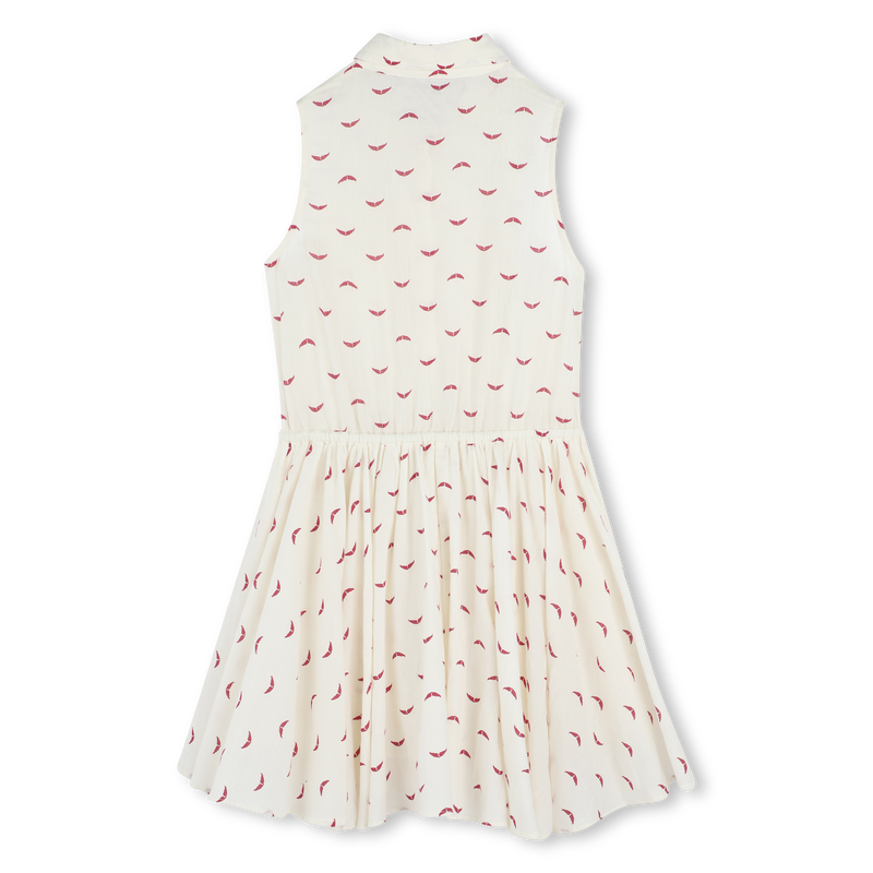 Vestito smanicato con stampa