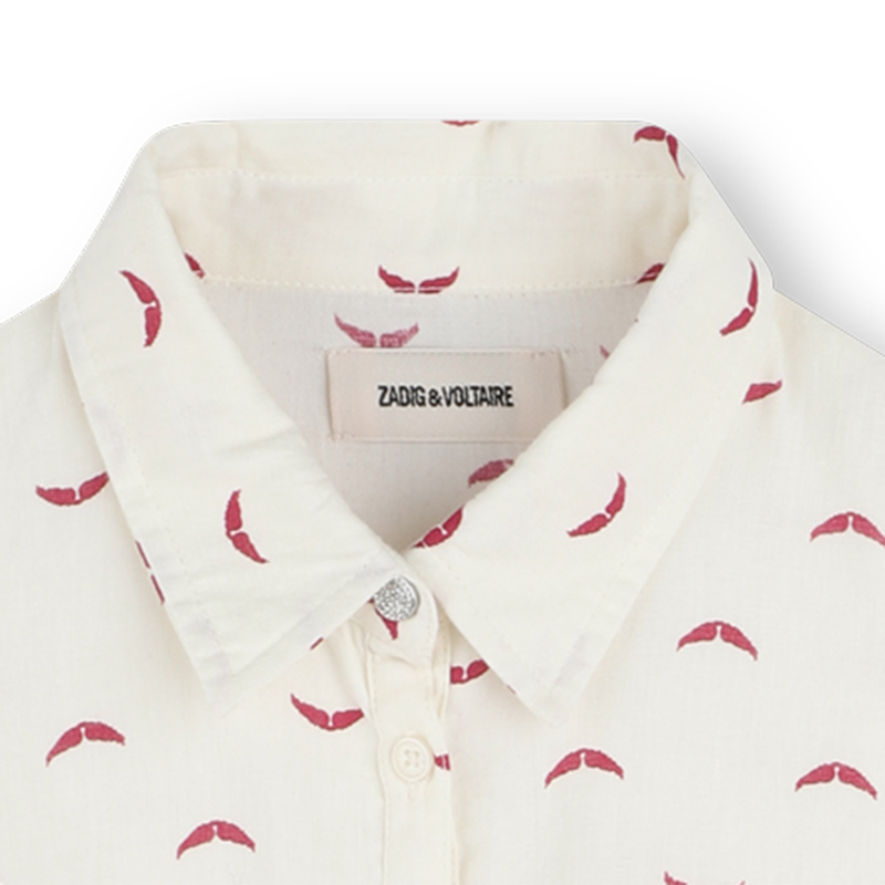 Vestito smanicato con stampa