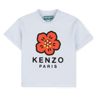 T-shirt con bottone a pressione sulla spalla, BLU CIELO, hi-res