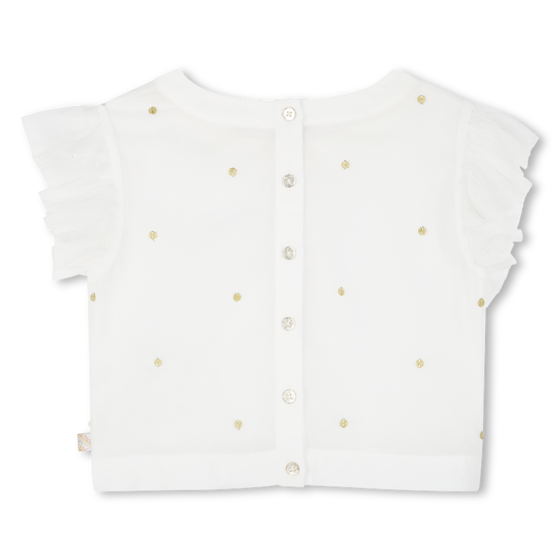 Blusa con tulle e paillettes BILLIEBLUSH 
                        BAMBINA