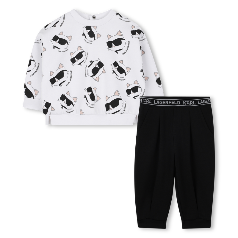 Set felpa e pantaloni KARL LAGERFELD KIDS 
                        BAMBINA