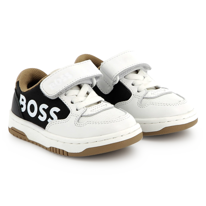 Sneakers pelle velcro e lacci BOSS 
                        RAGAZZO