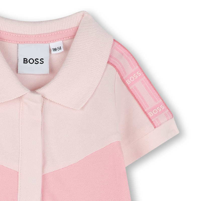 Abito polo con inserti BOSS 
                        BAMBINA